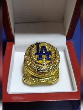 New Dodgers Bling WS Baseball Champions 2024 Ohtani Championship Ring In Box